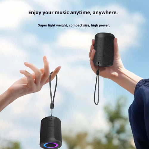 Bluetooth speaker with breathing LED lights illuminated