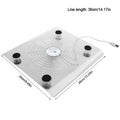 Laptop cooling pad dimensions and specification diagram